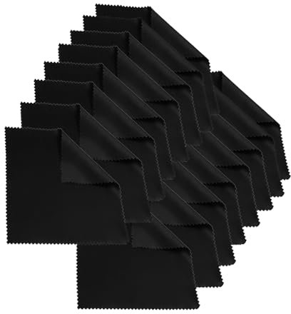 Kzouenzu Gafas Paño De Limpieza [16 Piezas], Paños De Limpieza De Microfibra para Lentes, para Gafas, Pantallas LCD, Lentes,Cámaras, Teléfonos Móviles, Tabletas