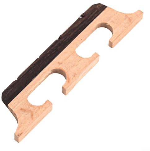 Puente de banjo de arce y ébano para banjos de 4 y 6 cuerdas, sillín estándar de 3 pies para transmisión de tono claro y vibración estable, color madera (4 cuerdas)