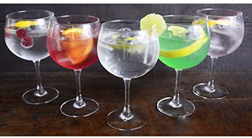 Hogar y Mas - LUMINARC - Copa Combinados 720 ML., Vidrio Gin Tonic, 6 Uds. Vajilla/Menaje, Estilizadas y Elegantes, Basicos Set de 6.