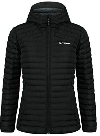 Berghaus Women's Combust Reflect Down Jacket Long Coat | Durable Design | Water Resistant Insulated Jacket, Black/Black, 20