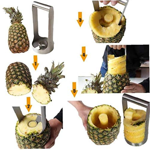 Acero Inoxidable Pineapple Corer del Cortador De Piña Máquina De Cortar Policía De La Fruta Herramientas Corer Vegetal