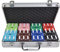 N/A Rechteckiges Pokerchip-Set - Pokerchips mit Aluminiumgehäuse, 32 Gramm Chips für den Kartenspielabend Blackjack Club,200pcs with Denomination