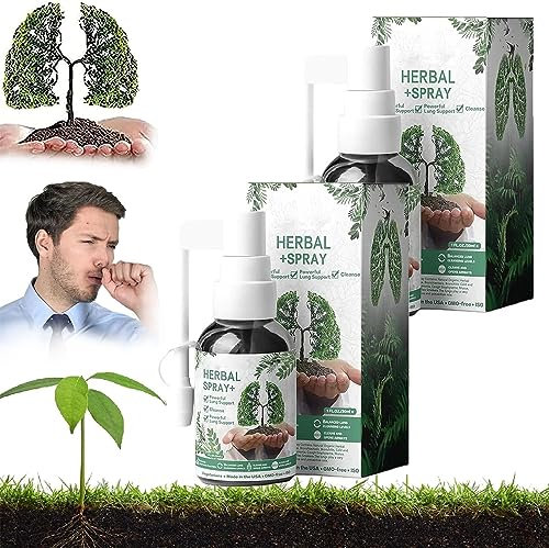 Googeer Lot de 2 brumisateurs de nettoyage des poumons à base de plantes - Soutien puissant des poumons, nettoyage et respiration - Brume de nettoyage des poumons à base de plantes pour l'inconfort