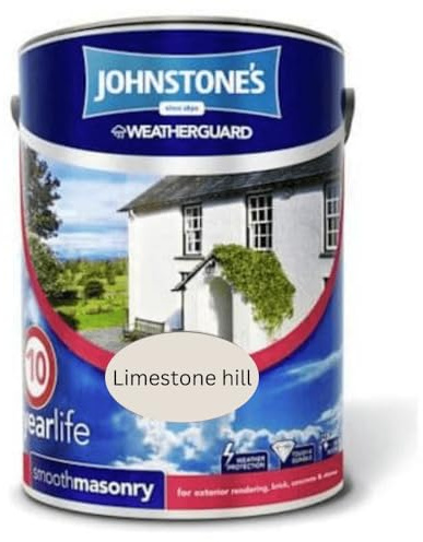 Johnstones Limestone Hill Smooth Masonry Paint Beige 5L