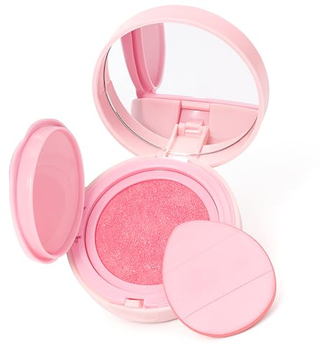 Erinde Cushion Blush, Langanhaltendes Flüssiges Rouge Mit Seidiger Textur, Einfach zu Verblenden, Für Ein Taufrisches Makeup Finish, Mit Integriertem Spiegel und Puff, Vegane & Tierversuchsfrei #03