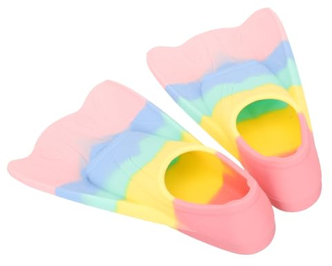 ARTSEWPLY Silicone Swim Training Fins Lightweight Swimming Flippers for Diving and Pool Use Soft Flexible Flippers for Boys and Xxs