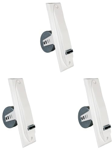 Amig - Recogedor para Persianas Compacto de Empotrar o Encastrado Metálico con Frente de Plástico Blanco de Diseño Sencillo y Atemporal - Medidas: 6,2 x 20 x 11,5 cm (Paquete de 3)