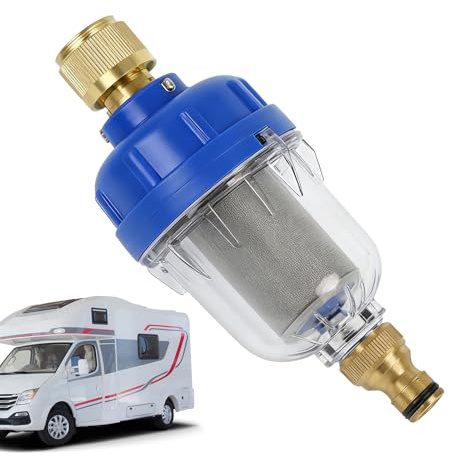 Filtri 'acqua per camper, in acciaio , installazione rapida, depuratore d'acqua per rubinetto da campeggio, per viaggi, rimorchi, roulotte, giardino, cortile, balcone, patio, prato