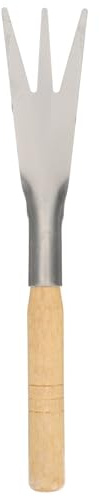 GRADENEVE Garden Hand Trowel 3-Toothed Stainless Steel Weeding Shovel Small Metal Planting Spade with Wooden Handle for Gardening and Vegetable Harvesting