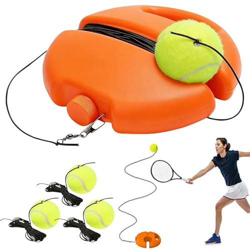 Tennistränare, studsbollar – tennisövningsutrustning med anti-trasselsträng för vuxna och barn, soloträning, perfekt för nybörjare och spelare