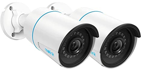 Reolink 5MP PoE CCTV Security Camera with Human/Vehicle Detection, Super HD, Motion Detection, IP66 Waterproof Support Audio IR Night Vision Remote Access, RLC-510A 2Pack
