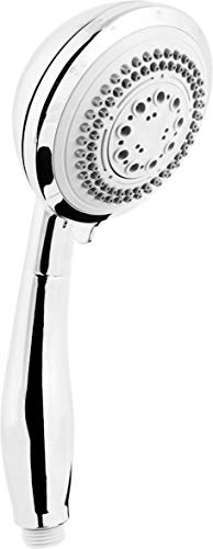 Cornat Handbrause Monsole - 98 mm Kopfdurchmesser - verchromt - 5 Strahlarten: Normal-, Soft & Massagestrahl - Anti-Kalk & Wasserspareinsatz / ECO-Brausekopf für Dusche & Badewanne / TECB3417