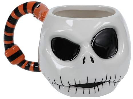 Paladone |Disney's Nightmare Before Christmas Jack Skellington Ceramic Coffee Mug | Officially Licensed Disney Merchandise | Collectors Item | Novelty Gifts | Drinkware, Black