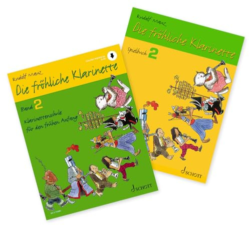 Den glada klarinett 2 spelbok: (startset) med ljud online – klarinettskola volym 2 från Rudolf Mauz – ISBN 9783795724252, 9783795748104 + Soundman klarinettmopp