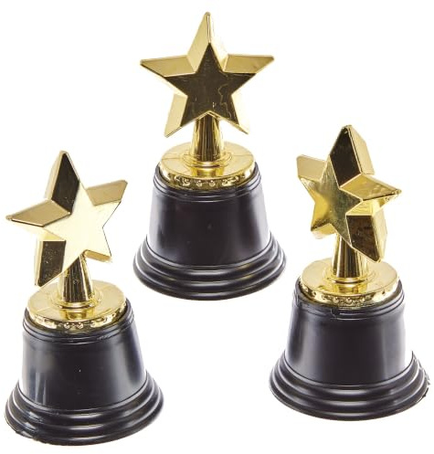 Baker Ross FN149 Trofei stella - Confezione da 4, Trofeo per cerimonie sportive, premi per cerimonie, trofei per bambini