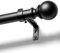 Black Curtain Poles for Eyelet Curtains, 80 to 120 cm Curtain Pole Extendable 25mm Diameter Small Curtain Rod Metal with Bracket for Door, Bedroom, Dining Room, Living Room or Kitchen