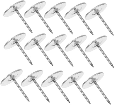 JEWEDECO 20pcs Flat Push Thumb Tacks for Maps Craft Projects Home Office Use Easy Installation Hammer Multipurpose Decorative Tacks