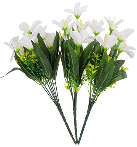 Zerodeko Centrotavola Per Matrimonio Con Fiori Di Giglio Artificiali Bouquet Di Fiori Di Seta E Piante Finte