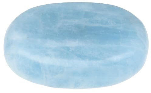 Pierre aigue-marine - Pierre de poche agréable au toucher - Pierre précieuse de qualité supérieure Lebensquelle Plus