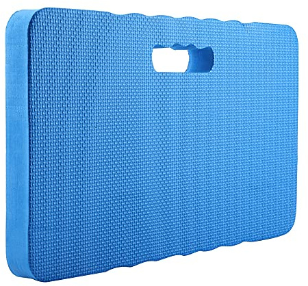 Ldafava Cuscino per protezione del ginocchio comodo con in ginocchio EVA con maniglia per il lavoro di lavoro ESERCIZIO NERO BLUS BLUE 17.72x11.02x1.57in (Blu)