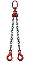 Elingue chaine 2 brins lg 2 50m-2 8tavec crochets racourc etcroc a li
