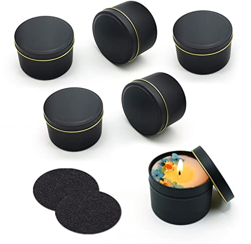 PFLYPF 6 verres à bougies, 2 sous-verres en feutre, récipients à bougies vides de 120 ml, pots ronds pour la fabrication et le rangement de