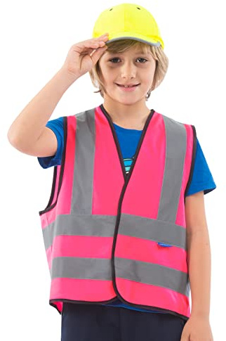 AYKRM Kids High Vis Vest - Childs High Vis Reflective Safety Vest High Visibility Child Hi Vis Waistcoat