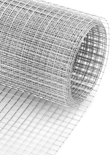 QWORK® Grille inox, grillage métallique, grillage jardin, 30 cm x 6 m