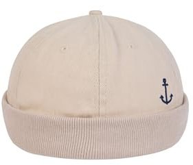 SCHIETWETTER Herren Dockerscap Anker. Seemansmütze, Hafenmütze, 100% Baumwolle