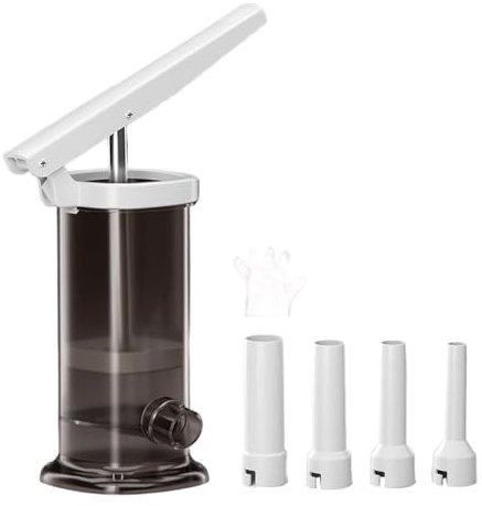 Relleno vertical de salchichas - Rellenador manual de salchichas | Máquina de llenado de carne rápida | Llenadora de salchichas resistente | Llenadora de salchichas de gran capacidad para el hogar