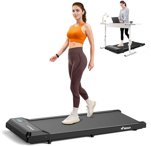 MERACH Walking Pad Treadmill for Home, Under Desk Treadmill Space-Saving Design, Remote Control & App, One-Piece Molded, 265 lbs Capacity, Walking Machine for Home