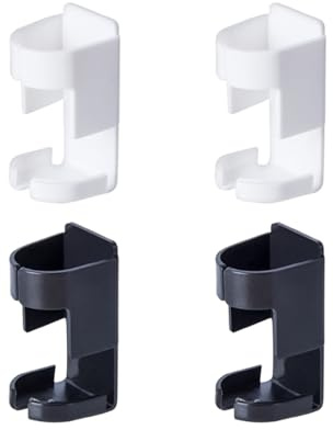 deegbbyi 4 Stück Zahnbürstenhalter, Wand befestigter Zahnbürstenhalter, Selbstklebend Toothbrush Holder, mit Abflussloch und Ladekabelloch, Elektrische Zahnbürste Organizer für Bad Büro Familie