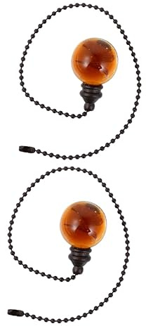 DOITOOL 2 Pezzi Catena Tirante Vintage con Perline per Ventilatori Soffitto e Lampade Elegante Accessorio Lampadario Soffitto Pendenti Sostituzione Facile Retro