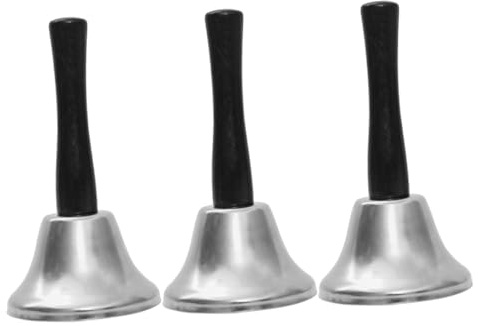 TOKIDNY 3 Piezas Campanas Metálicas Decorativas de Mano para Navidad Campanillas Resistentes y Reutilizables para Decoración Festiva Hogar y Belén