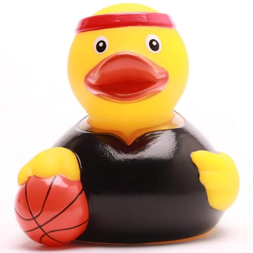Duckshop I anatra da bagno a pallacanestro, L 8,5 cm, regalo per atleti, regalo per collezionisti