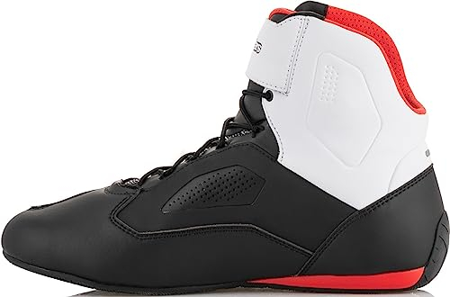 Alpinestars 2510319123-42 Motorradstiefel Faster-3 Rideknit Schuhe Schwarz Weiß Rot Schwarz/Weiß/Rot Größe 42