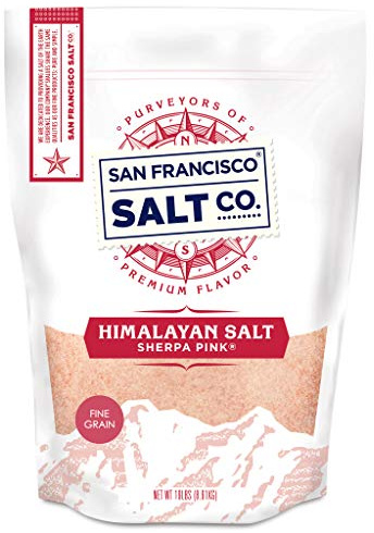 Sherpa Pink Himalayan Salt – Fine Grain, 19 lbs. | All-Natural, Gluten-Free, No Additives | Perfect for Everyday Cooking & Recipes