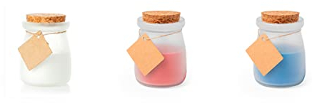 Set di 25 barattoli di vetro con candela profumata OCEAN (blu), per matrimoni, battesimi, comunioni, eventi, feste.