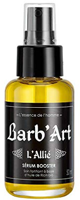 Barb'Art Olio da barbe/siero Booster al ricino, 50 ml