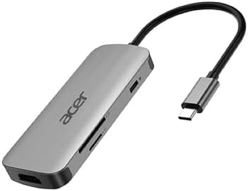 Acer DOCKINGSTATION 1 Tipo C: 3 x USB3.0, 1 x HDMI, 1 x PD Tipo-C, 1 x Lettore di TARJETAS SD, 1 x Lettore di TARJETAS TF