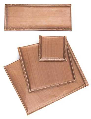 4pcs Heat Press Pillow, Teflon Heat Resistant Press Mat, Transfer Pillow Cushion Thermal Hot Pressing Tool,for Heat Press Digital Transfer and Vinyl Projects(Brown)