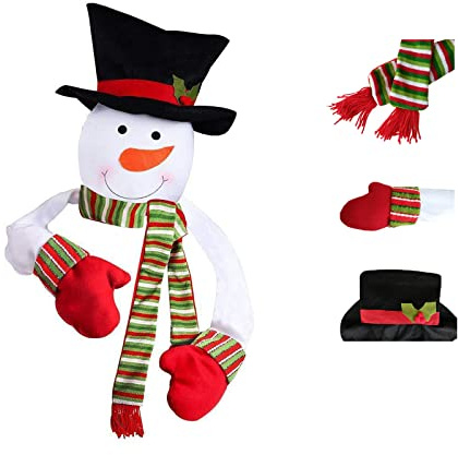 FIBOUND Julgransdekoration, julgranstopp, julgranstopp, snögubbe, dekoration, julgransspets med snögubbe, julfest, nyår, julgransdekoration