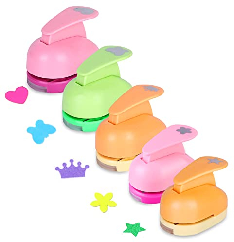 Stanzer Papierstanzer Motivstanzer Ausstanzer Kinder: Mitening 5 Stück Lochstanzer Papier, Motivstanzer Groß, Motivstanzer Set Für Basteln Scrapbooking Fotoalbum Geschenkanhänger (15mm 25mm)