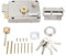 Cerradura Mecánica Exterior Cerradura de Puerta Exterior de Acero Inoxidable Antirrobo para Puerta de Madera