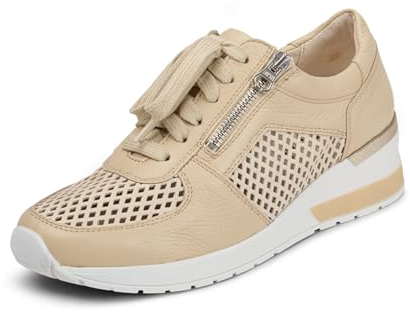 VITAFORM Bequeme Damen Schuhe - Sneaker Damen Leder - Damen Sneaker aus italienischem Hirschleder beige/Taupe 40