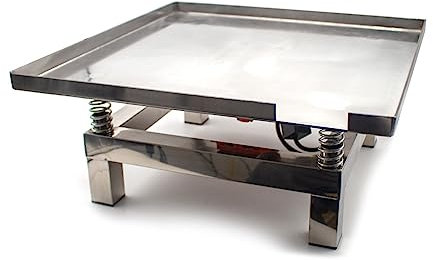 Table vibrante en béton - Banc de test de vibration - 50 x 50 cm - Mini plateforme vibrante en acier inoxydable - Idéal pour tester les blocs