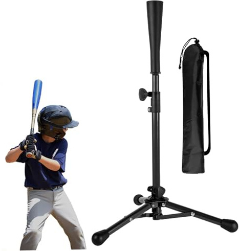 Pineeseatile Schlag-Tees für Baseball, Kinder-Baseball-Schlag-Tee, 21–30 Zoll verstellbare, tragbare, stabile Stativ-Tees für Schlagtrainingsübungen, mit Einer Tragetasche für den täglichen Gebrauch
