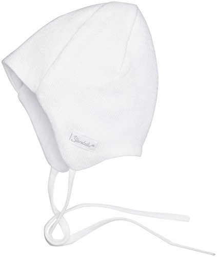 Sterntaler Unisex Strickmütze mit Bindebändern, Alter: 12-18 Monate, Größe: 49, Weiß