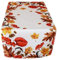 Raebel Herbst-Tischläufer, pflegeleicht, Polyester, Weiß, Gelb, Braun, Terrakotta und Dunkelrot -Töne, 40 x 90 cm