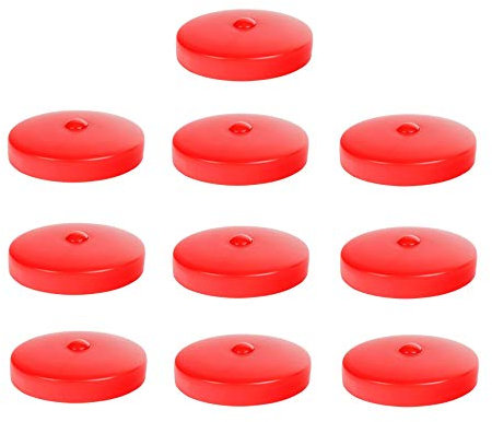 h2i Tappo per pali | plastica rossa | Ø 101 mm | 10 pezzi | Tappo di copertura rotondo per pali in legno da giardino e pali di recinzione a forma di piramide | Protezione dalle intemperie per travi e